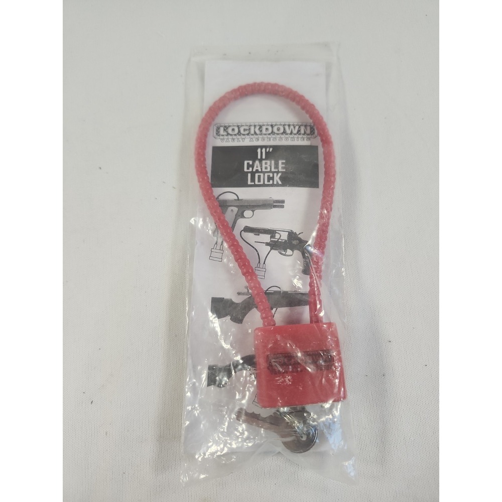 LOCKDOWN 11" REINFORCED CABLE LOCK 2 KEYS FOR MOST HANDGUNS SHOTGUNS RIFLES NEW!